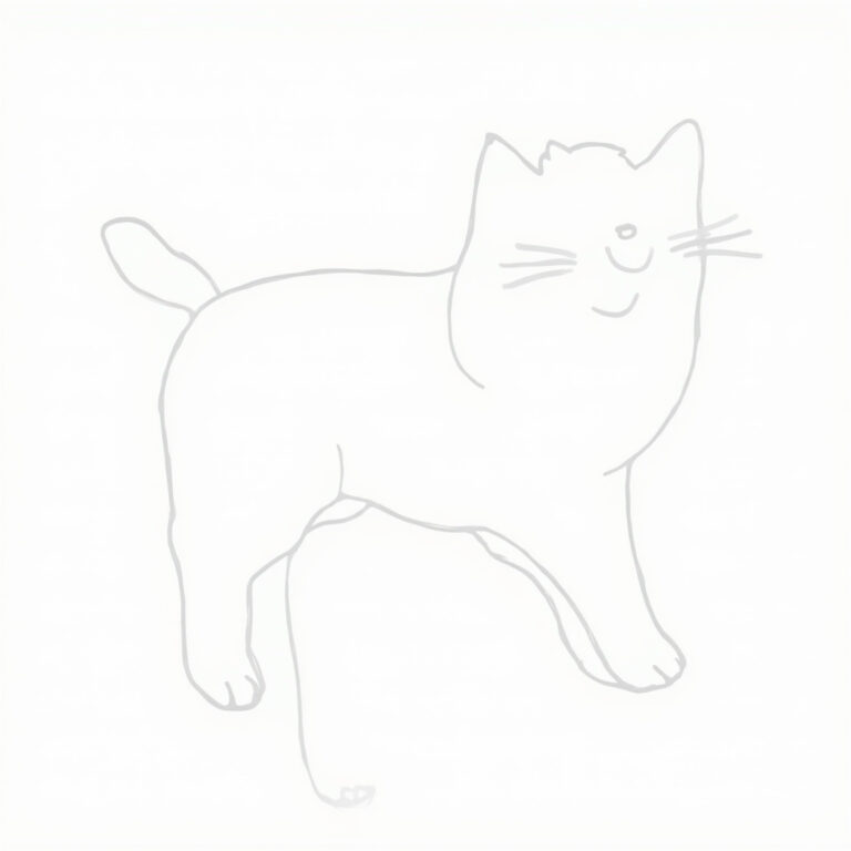 This adorable coloring page, "Cute Cat Page 1", features a playful and curious kitty sitting on its hind legs, surrounded by colorful flowers and whimsical details, just waiting for your creative touch!
