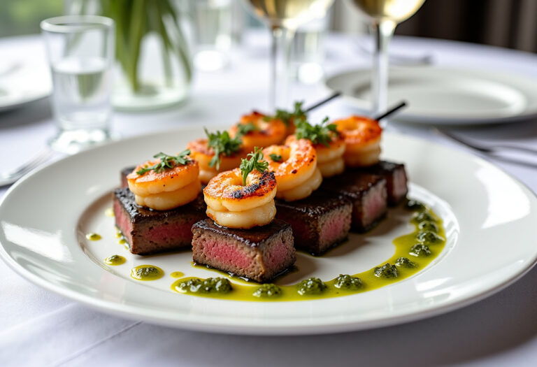 Delicious Grilled Surf & Turf Skewers with Chimichurri recipe - step by step cooking guide