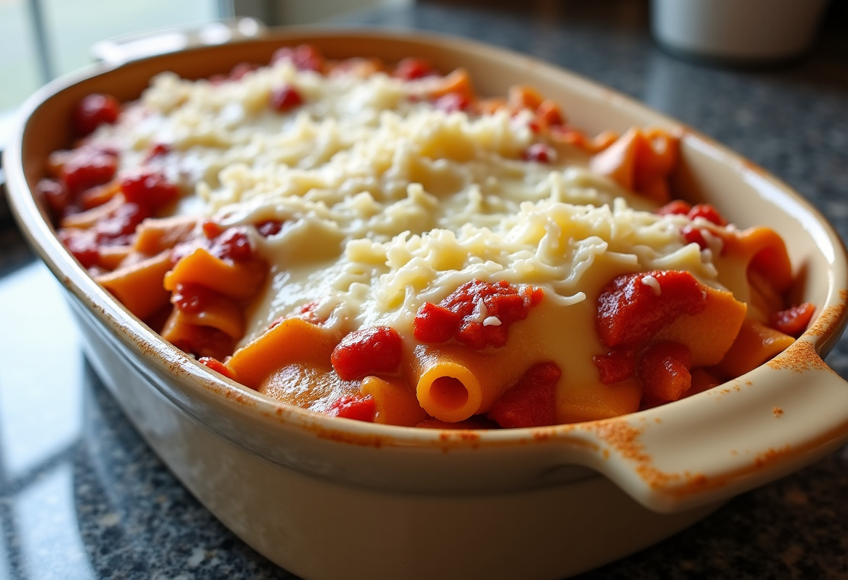 Delicious Million Dollar Baked Ziti recipe ready to serve