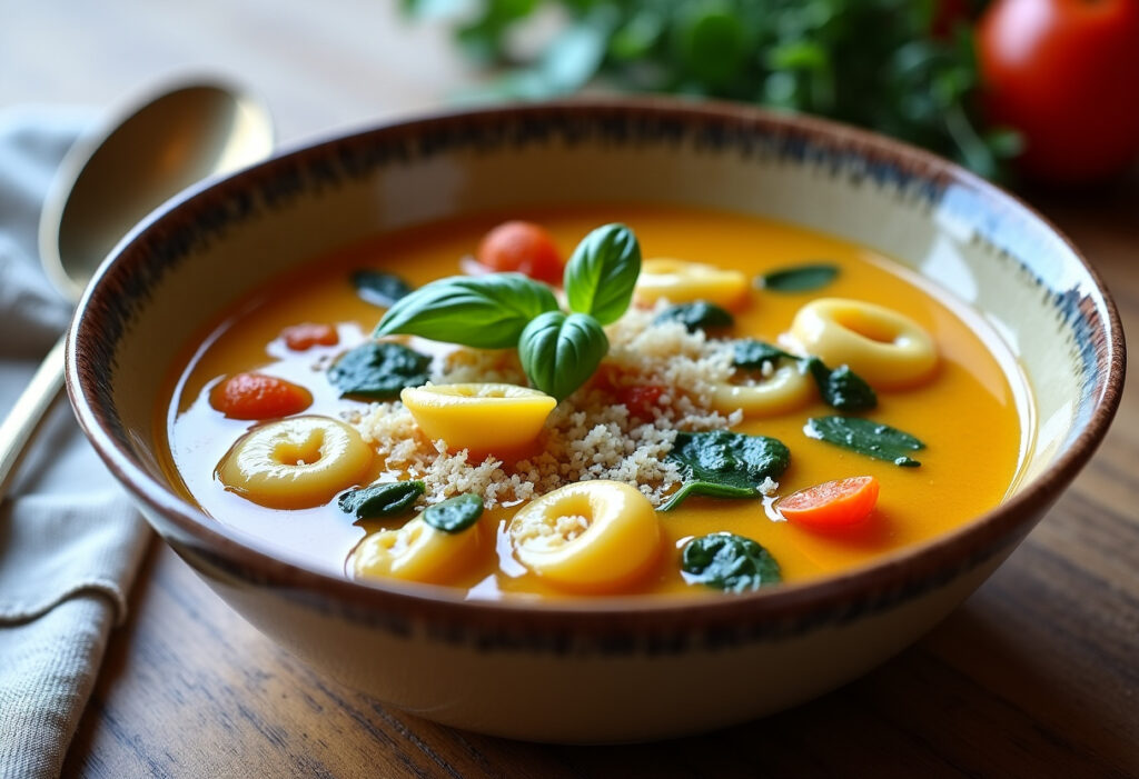 Slow Cooker Creamy Tortellini Soup