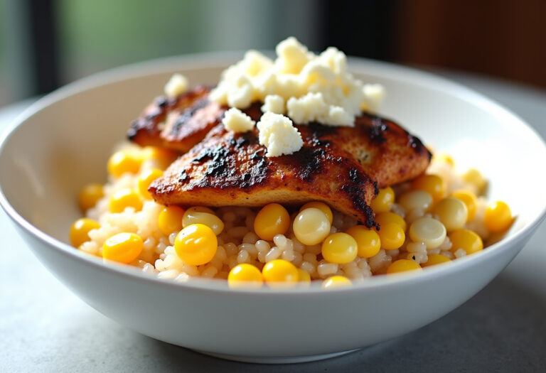 Delicious Street Corn Chicken Rice Bowl recipe - step by step cooking guide