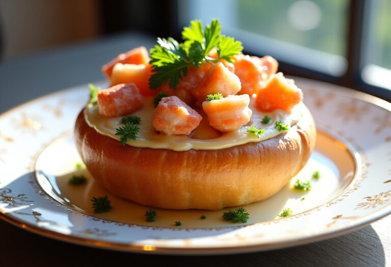 Delicious Stuffed Seafood Bread Bowl recipe - step by step cooking guide