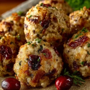 Cranberry Turkey Stuffing Bites