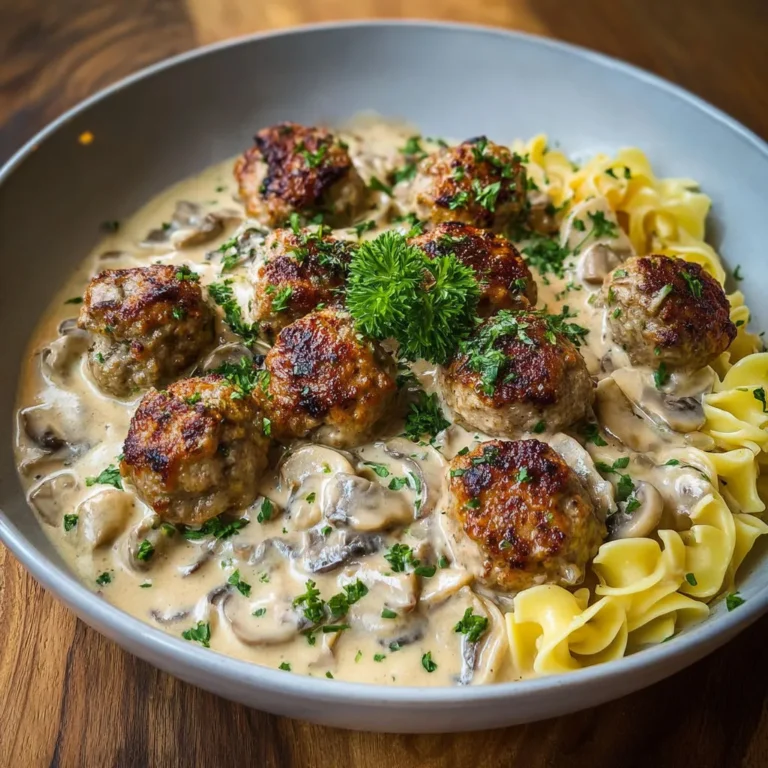 Creamy Beef Meatball Stroganoff Recipe