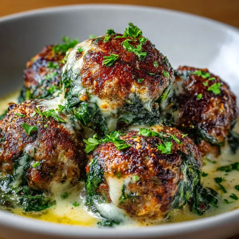 Mozzarella Spinach Garlic Meatballs: Easy and Delicious Recipe