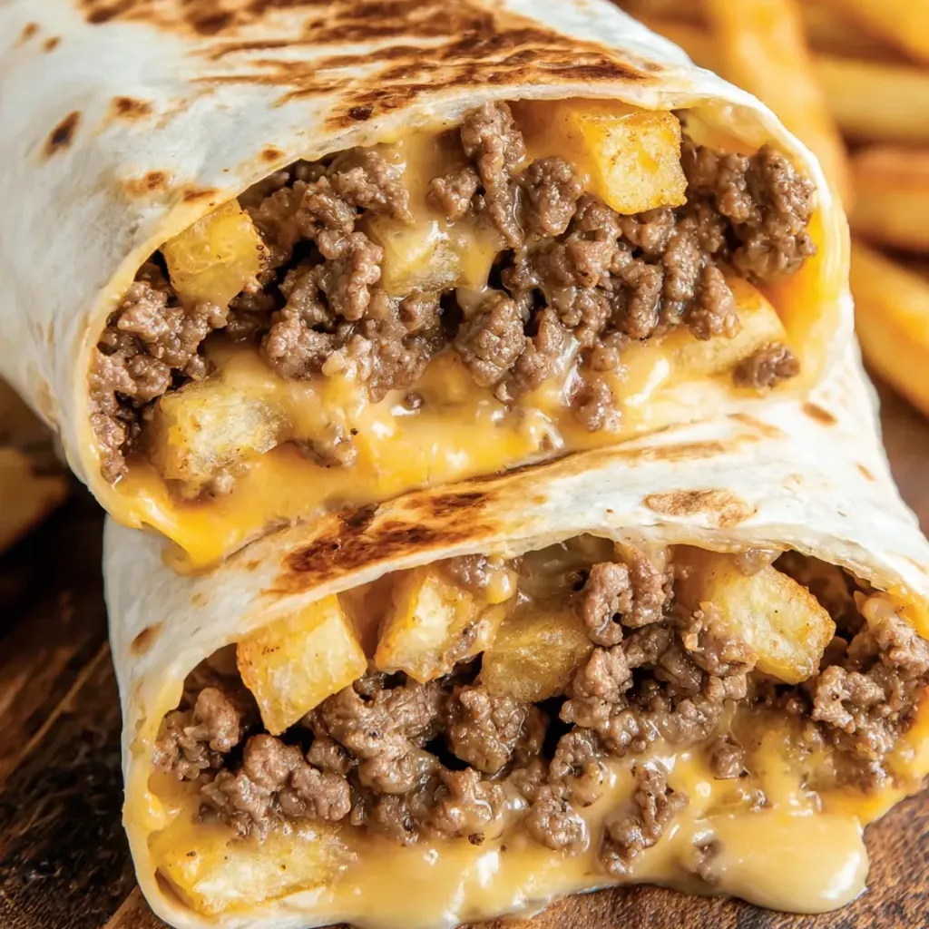Cheesy Beef Fries Burrito Recipe