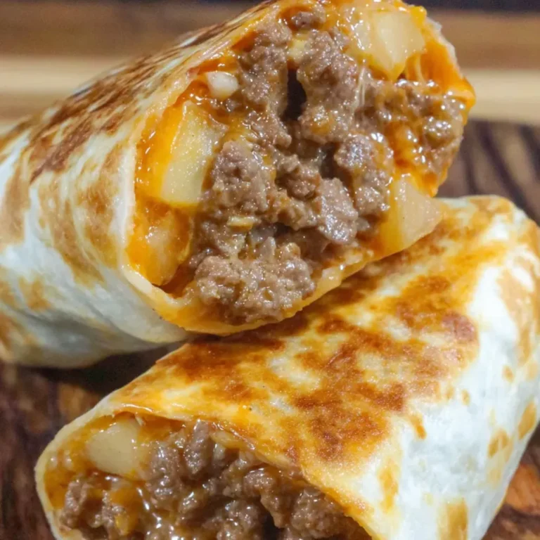 Cheesy Beef Potato Burrito Recipe