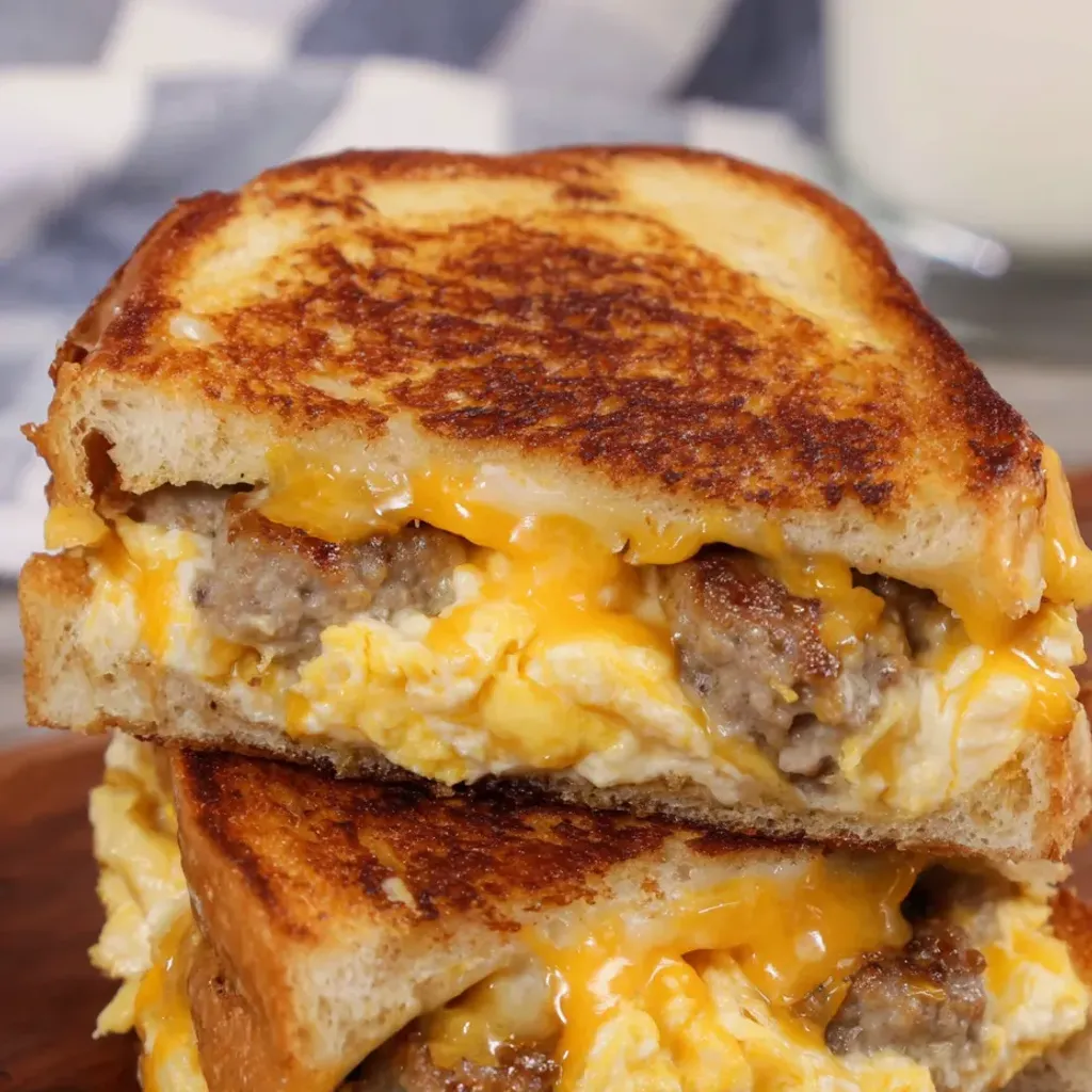 Cheesy Breakfast Egg Sandwich