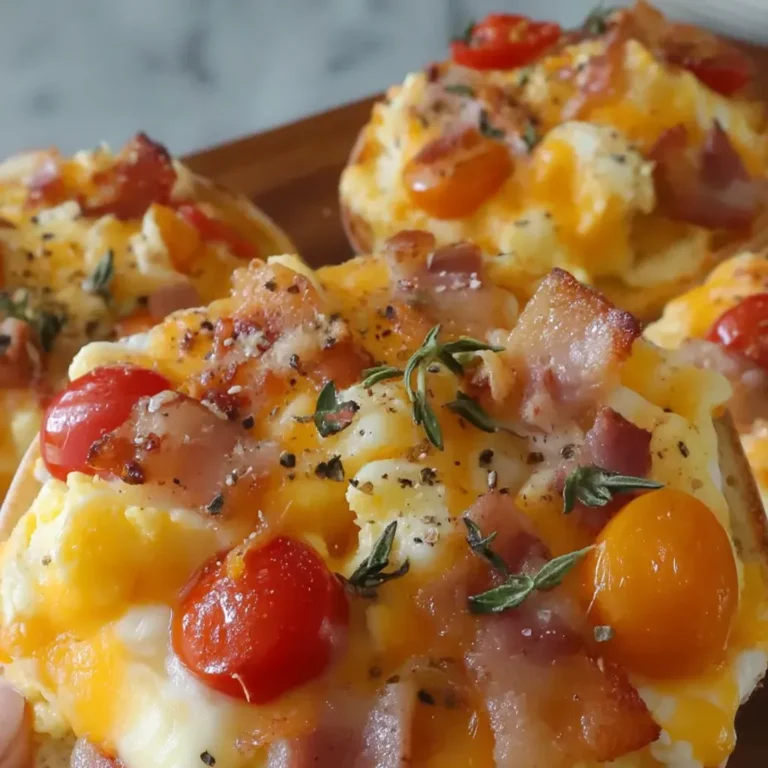 Cheesy English Muffin Breakfast Pizza Recipe