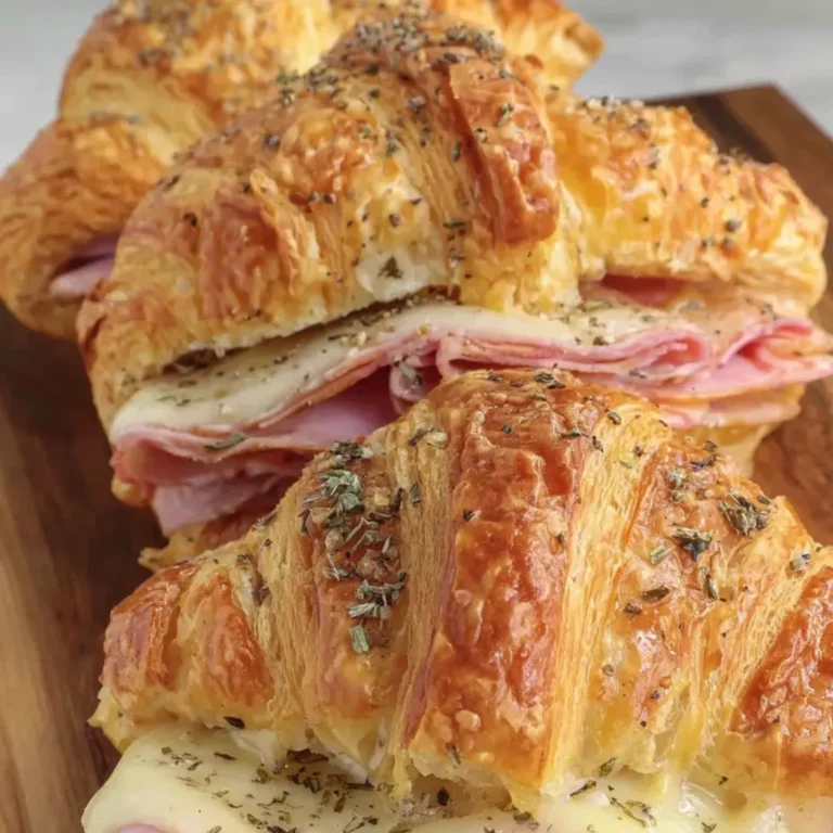 Cheesy Ham Croissant Sandwiches: Easy Breakfast Recipe