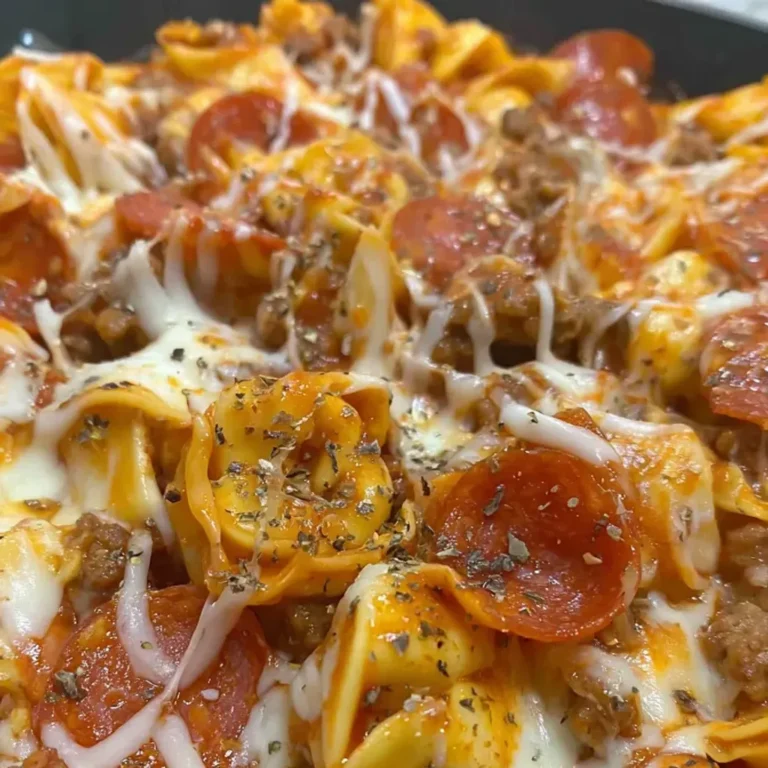 Cheesy Pepperoni Pizza Tortellini Skillet