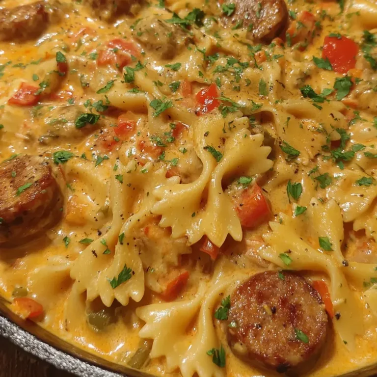 Cheesy Sausage Bowtie Pasta Recipe