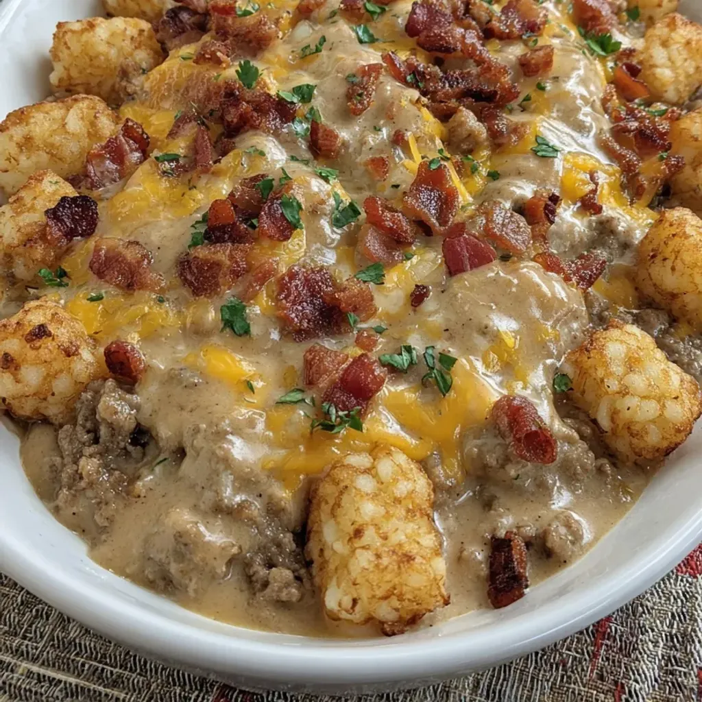 Cheesy Sausage Tater Tot Casserole Recipe