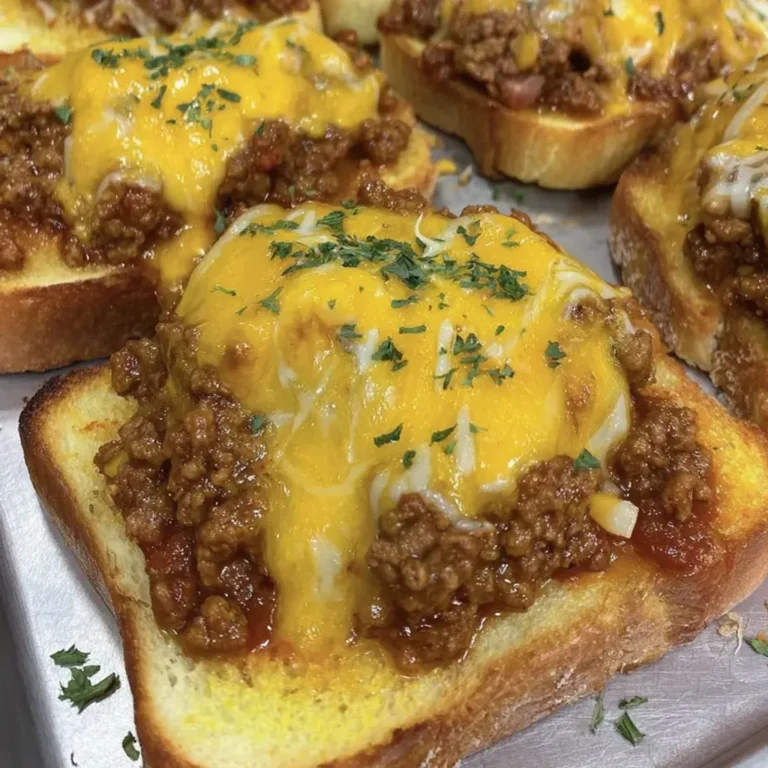 Cheesy Sloppy Joe Garlic Toast Recipe