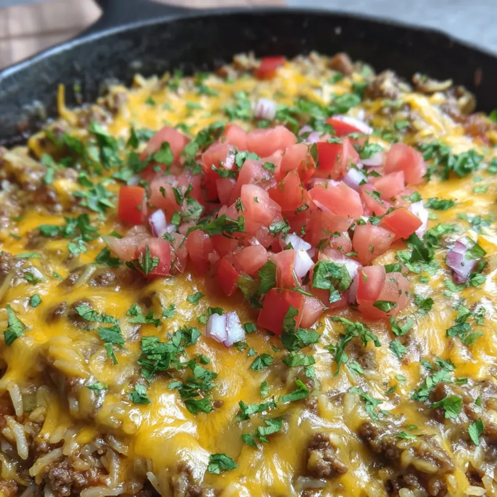 Cheesy Taco Rice Skillet: Quick & Easy Dinner