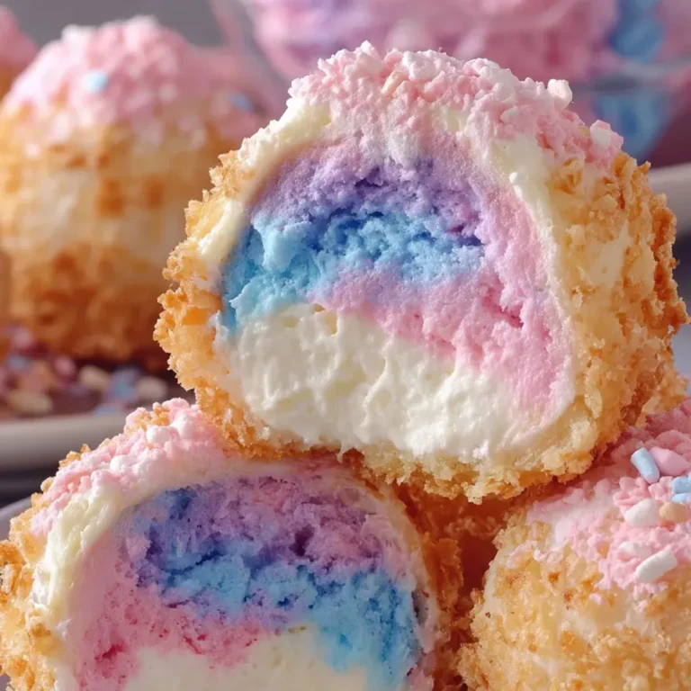 Cotton Candy Cheesecake Bombs: Crispy and Delicious Recipe