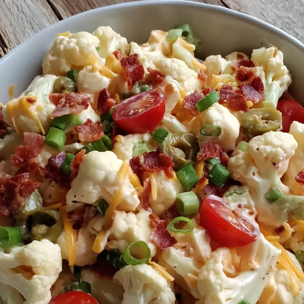 Creamy Ranch Cauliflower Salad Recipe