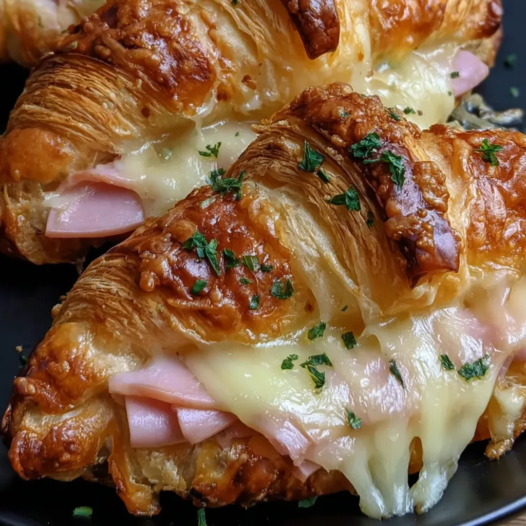 Delicious Air Fryer Ham and Cheese Croissants