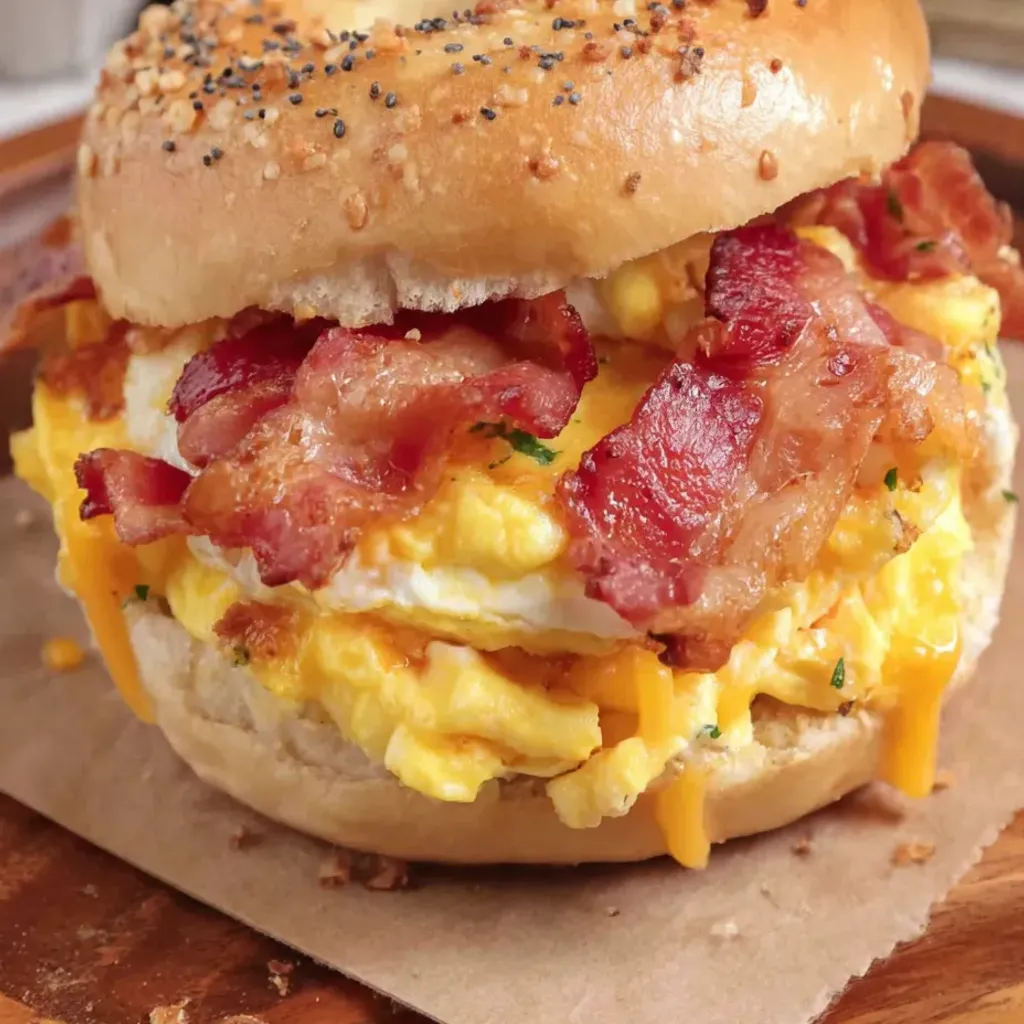Delicious Breakfast Bagel Sandwich Recipe
