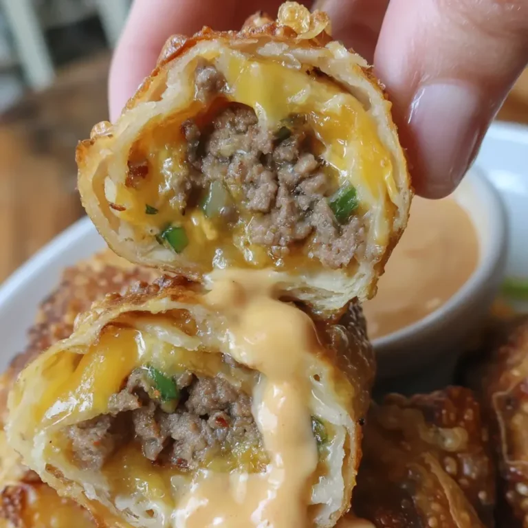 Delicious Cheeseburger Egg Roll Recipe