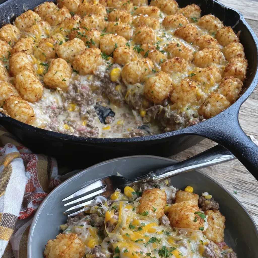 Delicious Cowboy Tater Tot Casserole Recipe