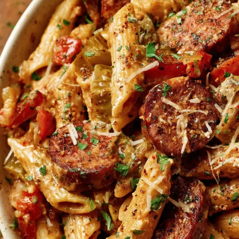 Delicious Creamy Cajun Sausage Pasta Recipe