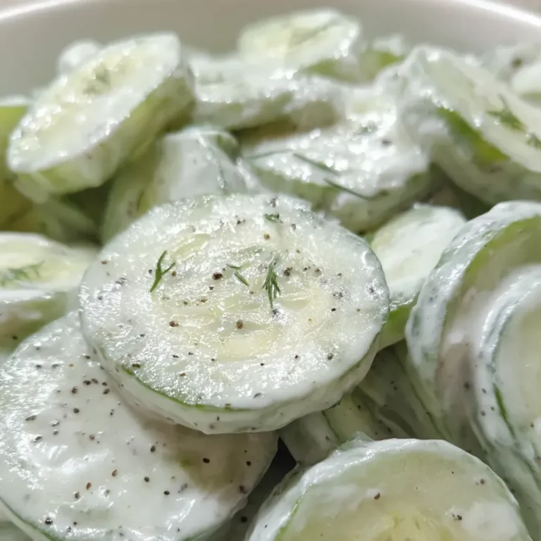 Delicious Creamy Cucumber Salad Recipe