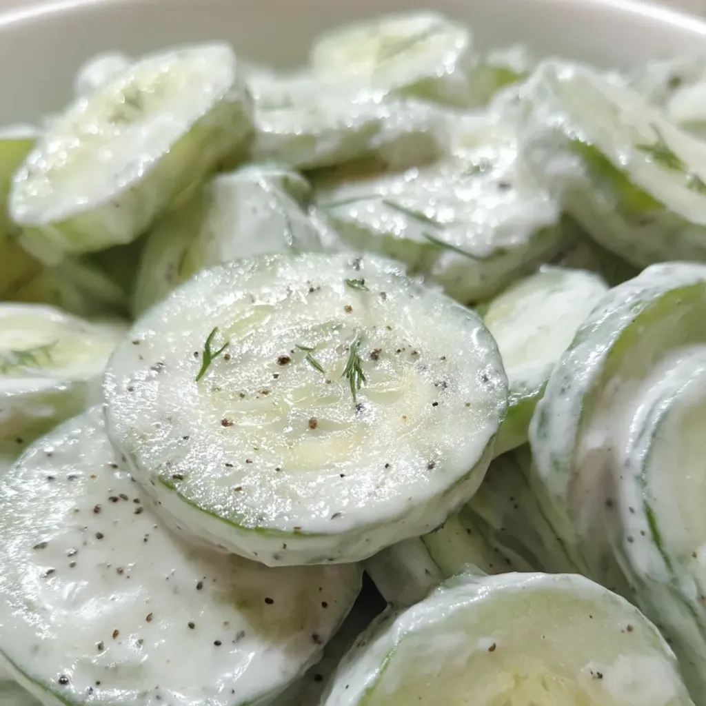 Delicious Creamy Cucumber Salad Recipe