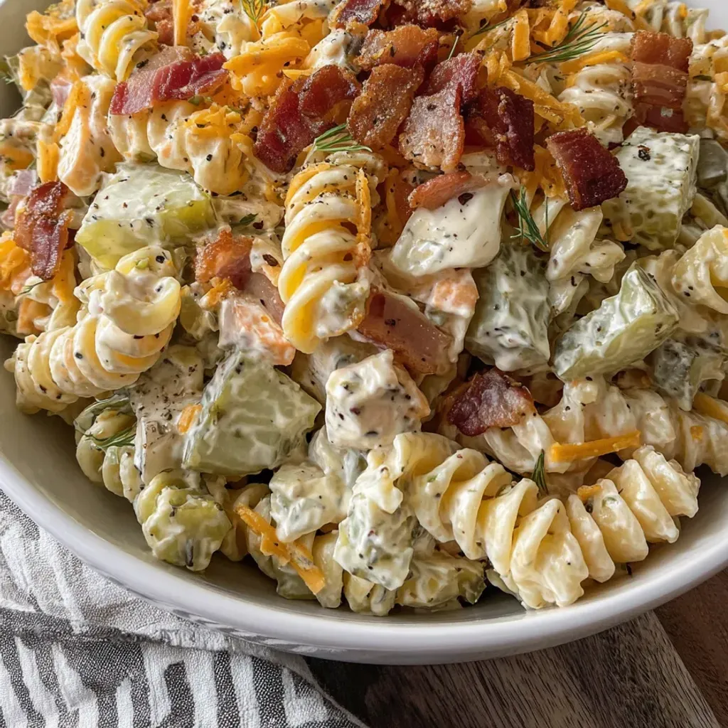 Delicious Dill Pickle Pasta Salad Recipe