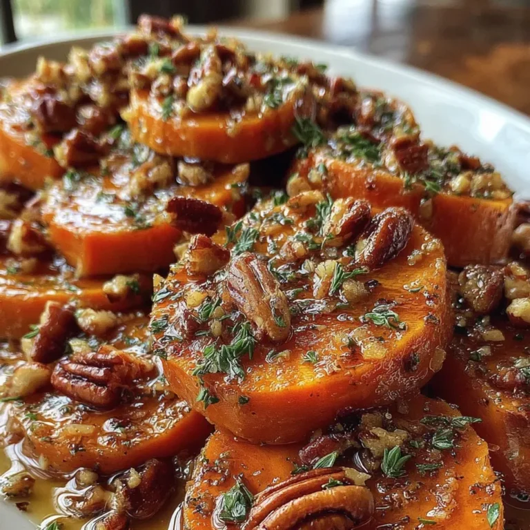 Delicious Maple Garlic Butter Sweet Potatoes