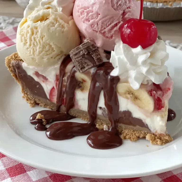 Delicious No-Bake Banana Split Pie