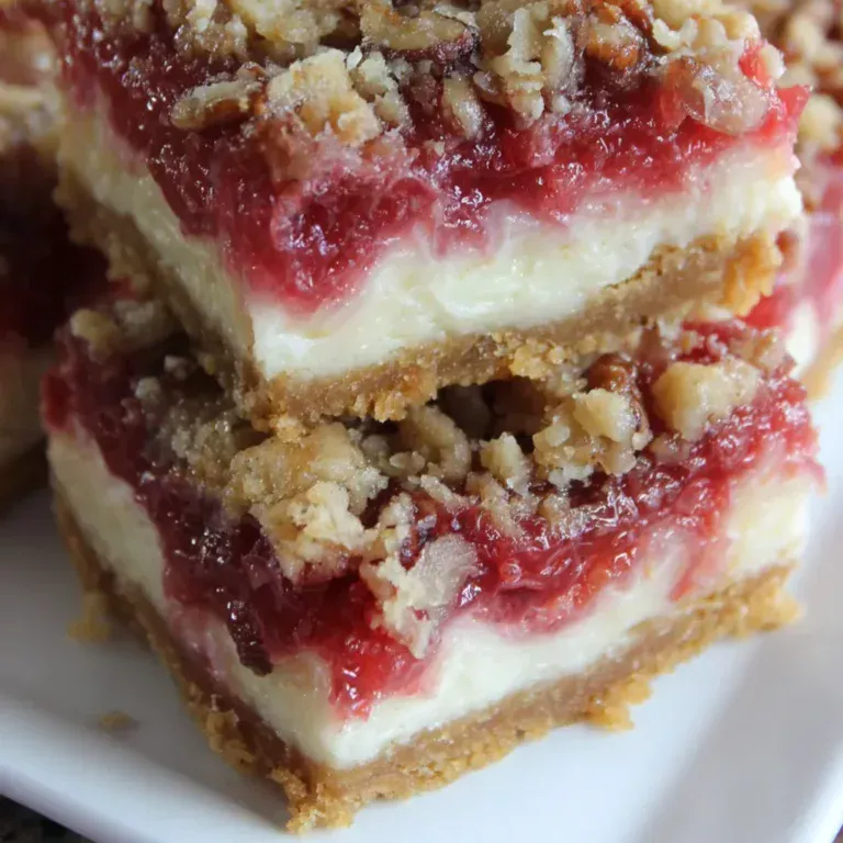 Delicious Rhubarb Cheesecake Bars Recipe