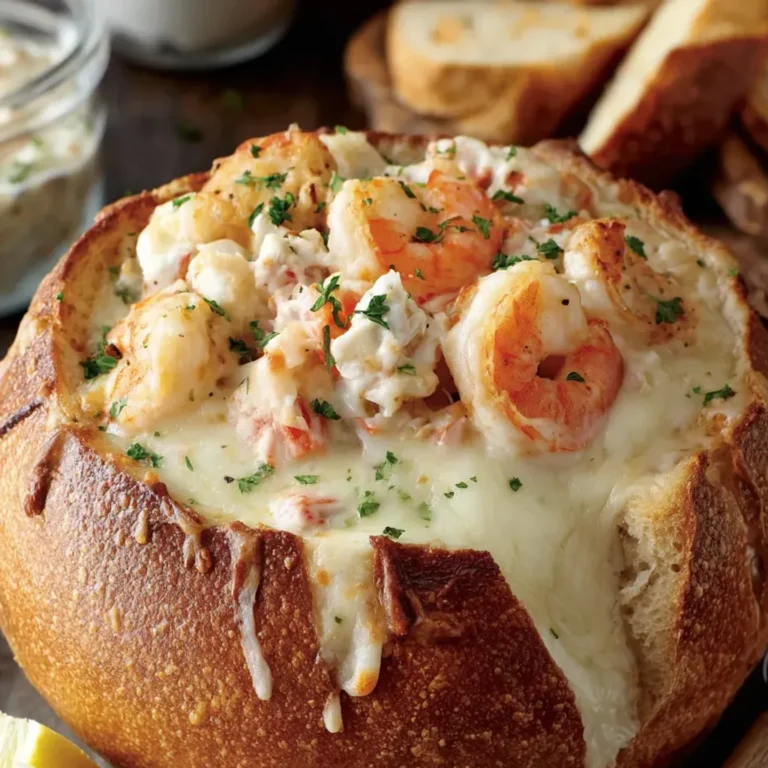 Delicious Stuffed Seafood Bread Bowl Recipe