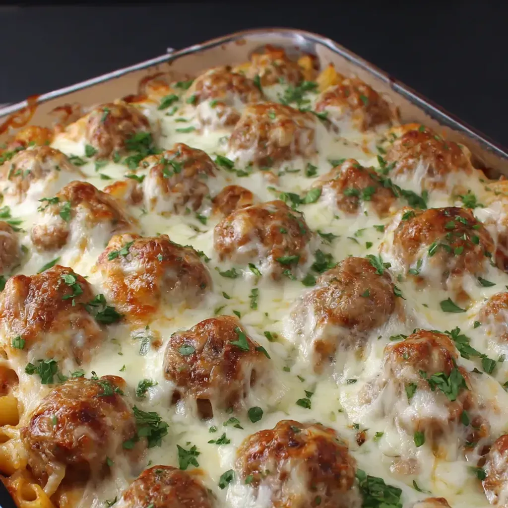 Easy Dump-and-Bake Meatball Casserole