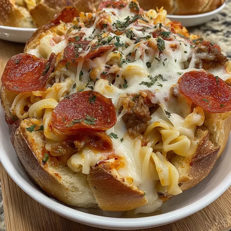 Garlic Butter Pizza Pasta Bowls Recipe