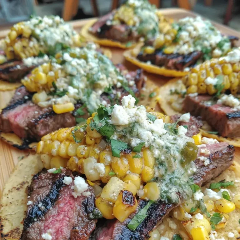 Irresistible Grilled Elote Steak Tacos