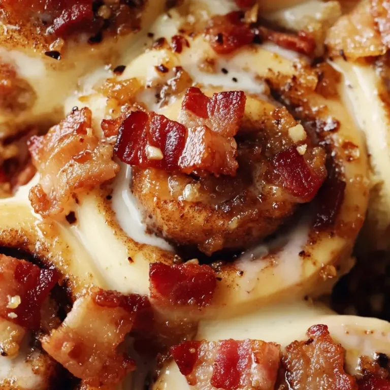 Maple Bourbon Bacon Cinnamon Rolls