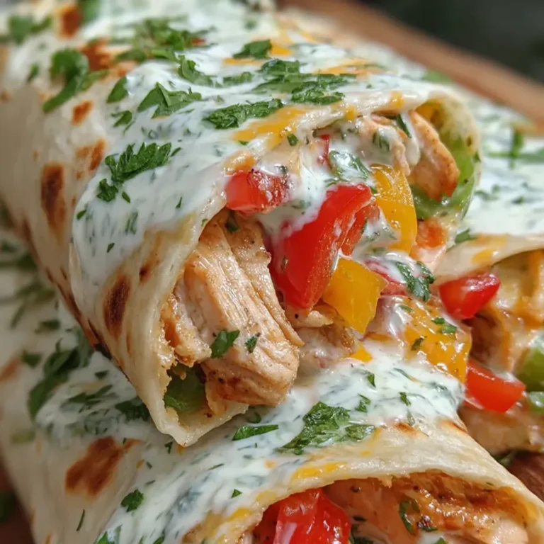 Ranch Chicken and Bell Pepper Burritos