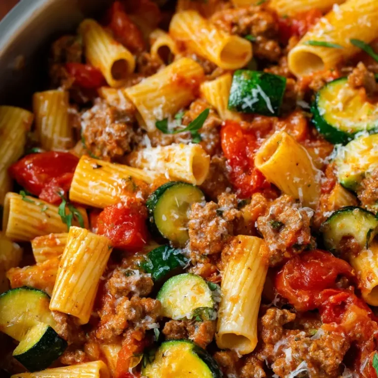 Sausage Rigatoni with Tomatoes and Zucchini Recipe