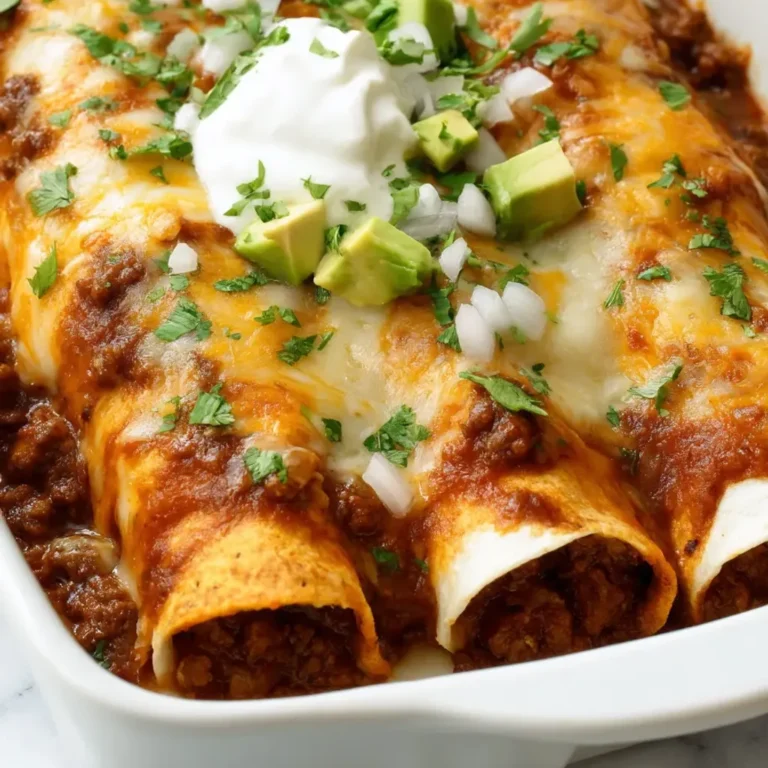 Savory Beef Enchiladas with Homemade Red Sauce