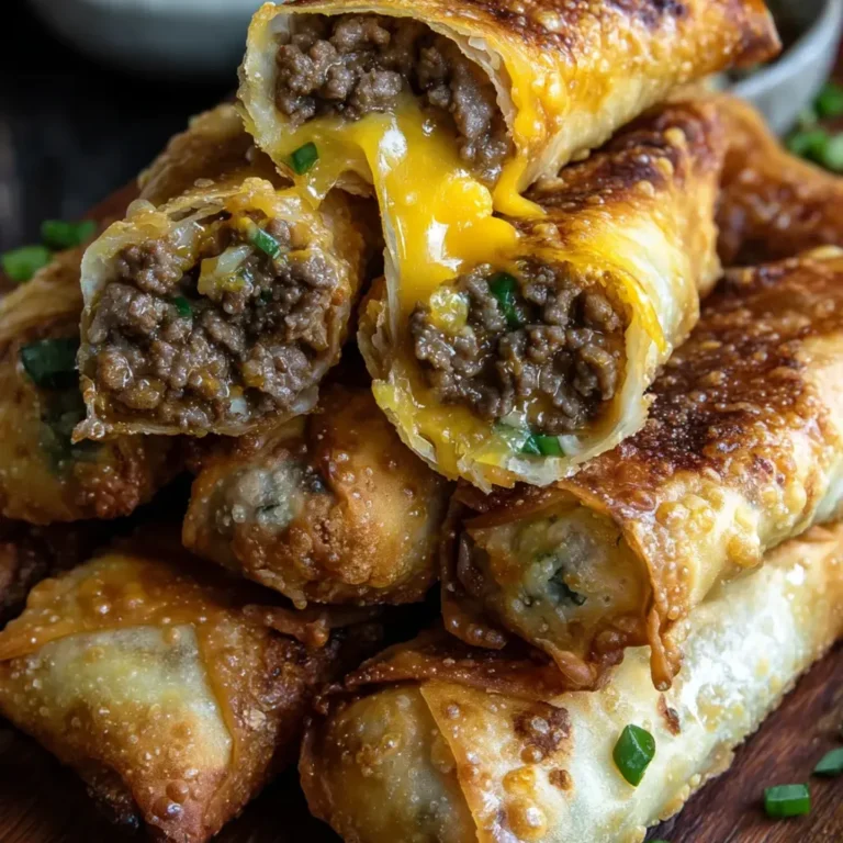Savory Cheeseburger Egg Roll Recipe