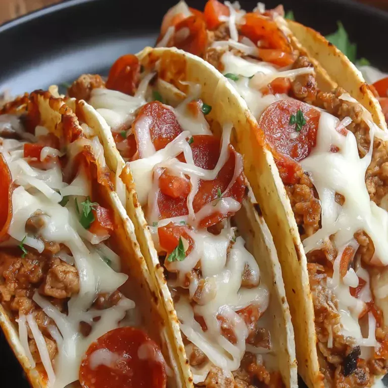 Savory Meat Lover's Pizza Tacos