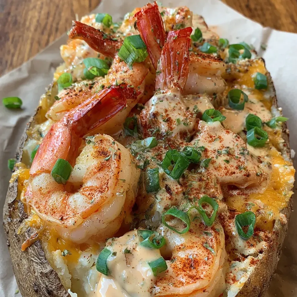 Savory Seafood Stuffed Baked Potato