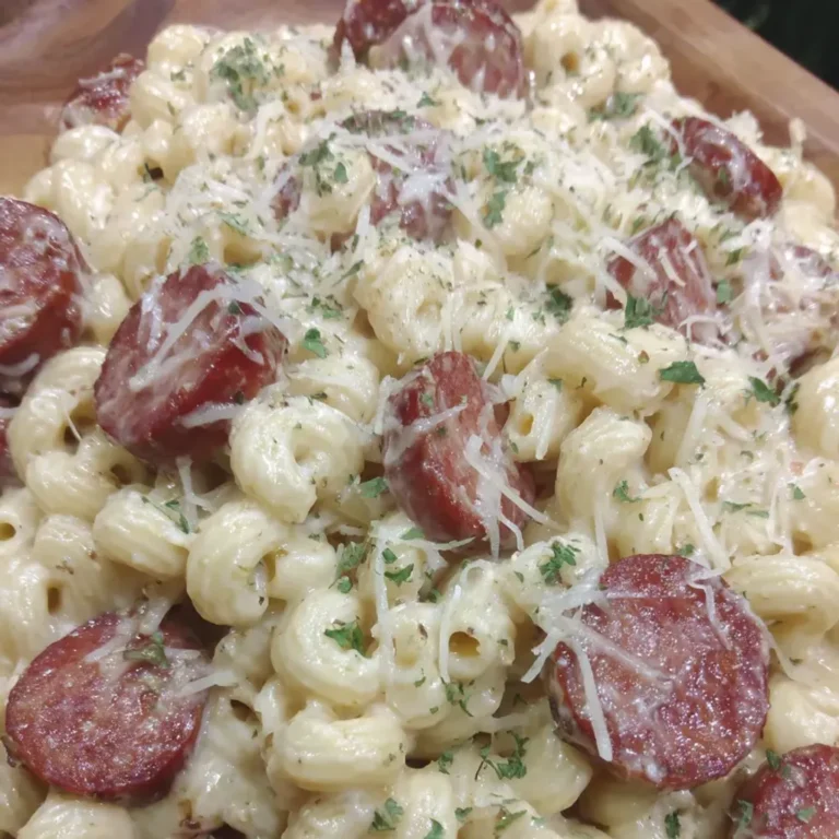 Savory Smoked Sausage Alfredo Pasta Recipe