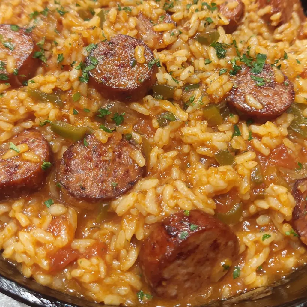 Spicy Cajun Sausage Rice - Easy One-Pot Recipe