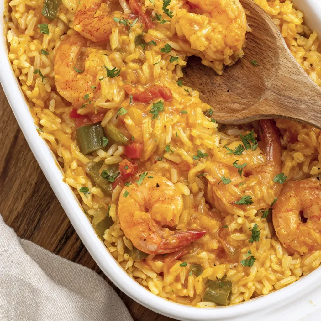 Spicy Cajun Shrimp Casserole with Rice