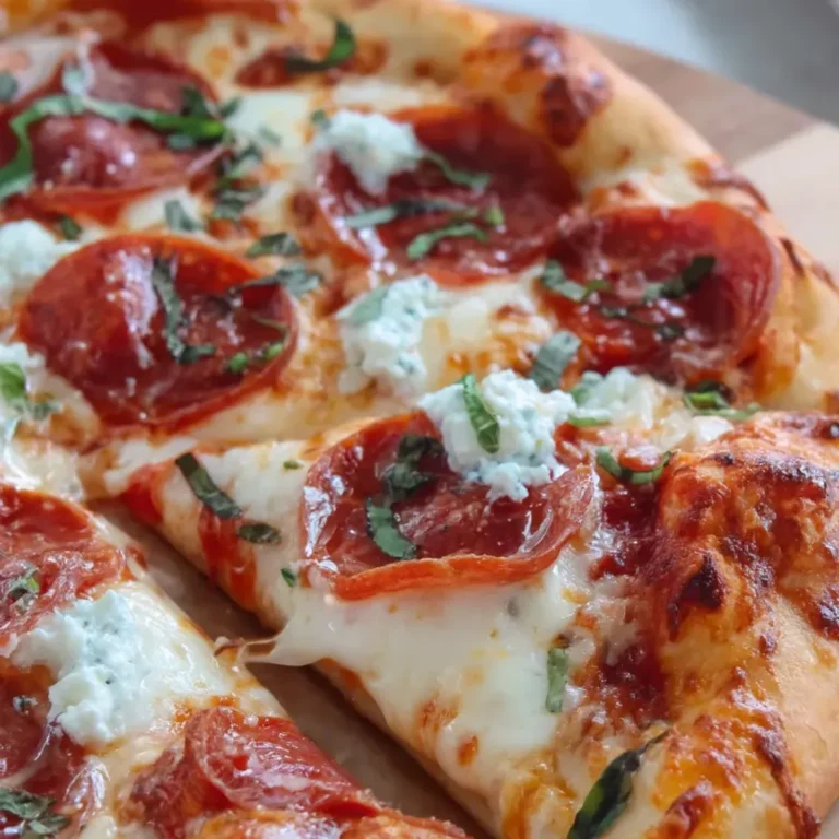 Spicy Hot Honey Pepperoni Ricotta Pizza