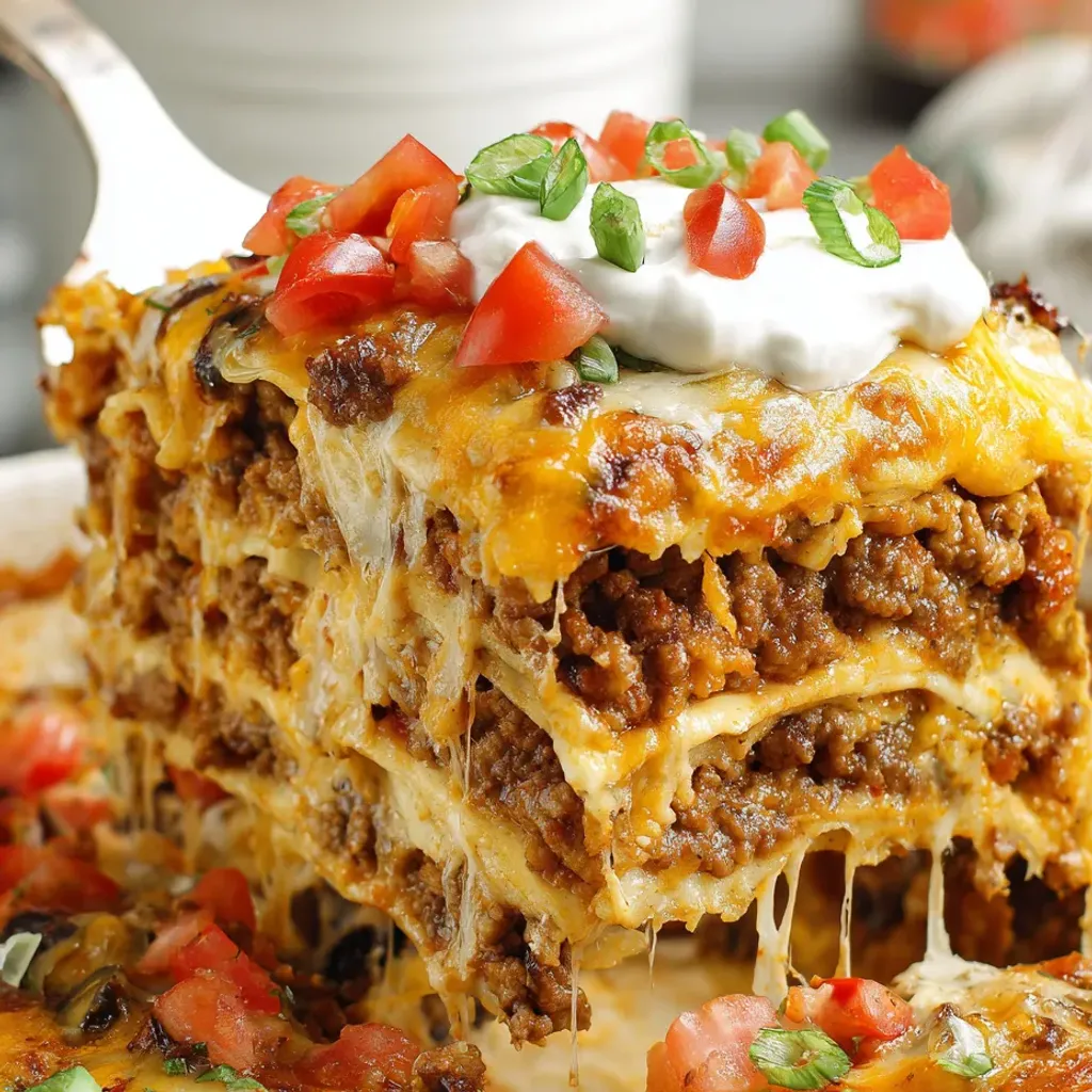 Spicy Mexican Layered Enchilada Casserole
