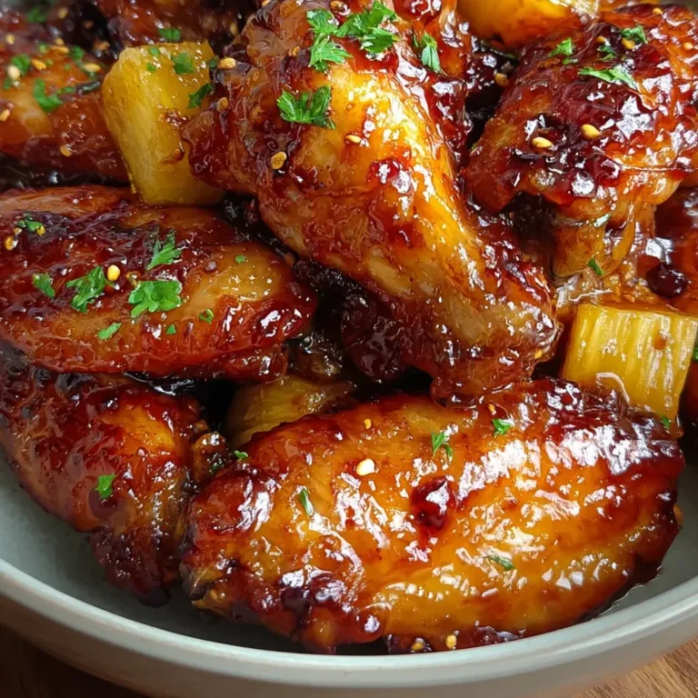 Succulent Brown Sugar Pineapple Glazed Chicken Wings