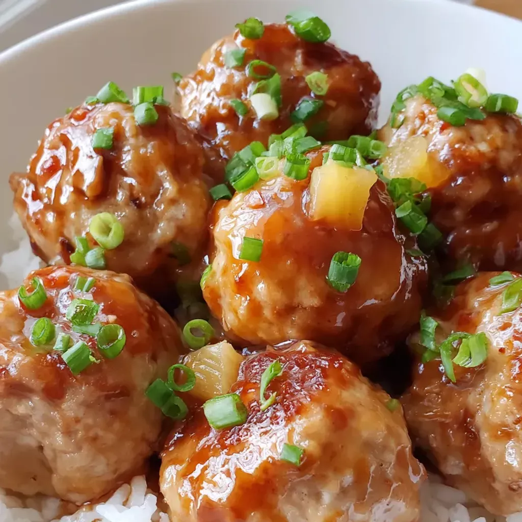 Succulent Pineapple Teriyaki Chicken Meatballs